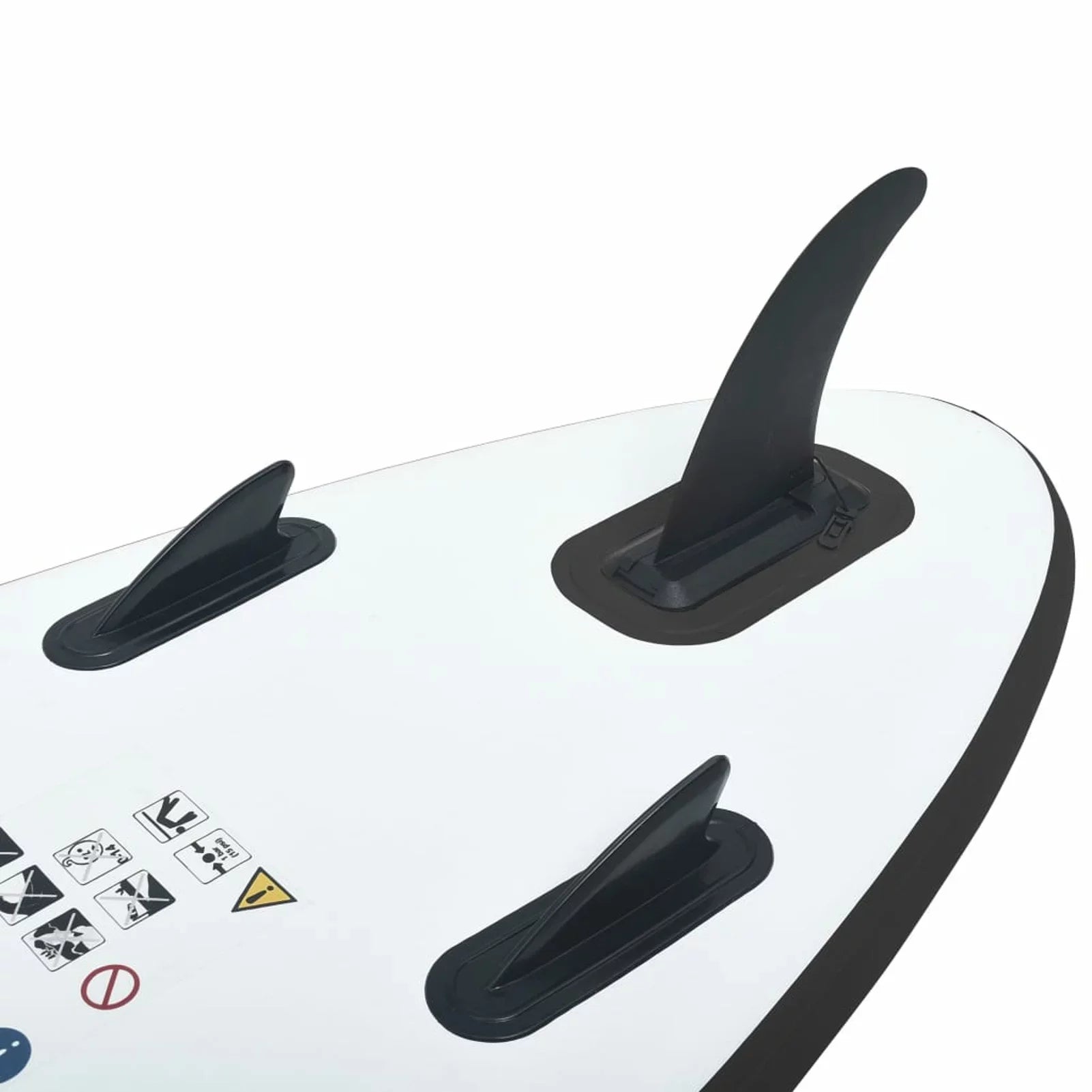 White OWSOO and Black Inflatable Set Board Paddle