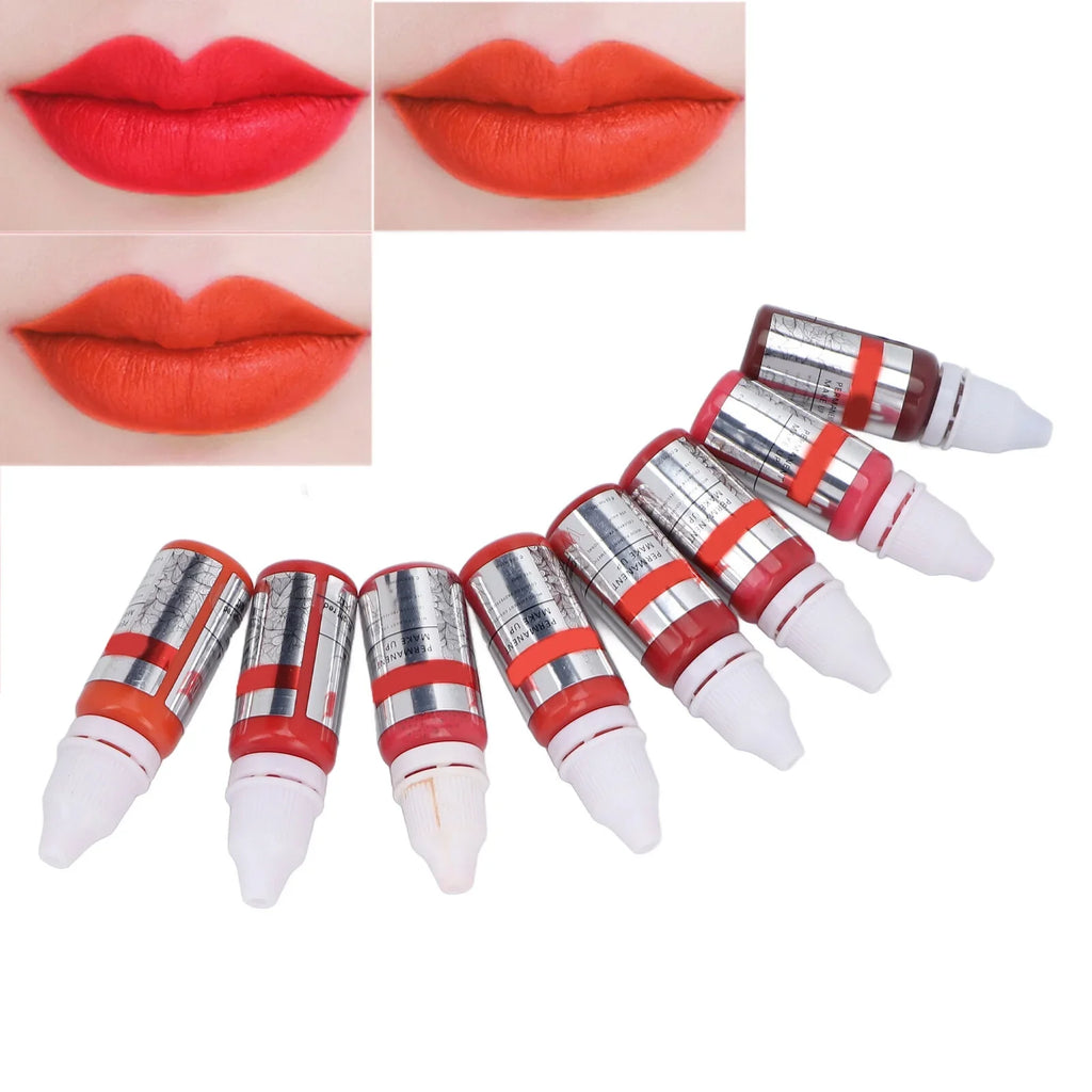 Pigment Ink Semi 120ml Lip Tattoo Color Permanent Microblading 8pcs Makeup