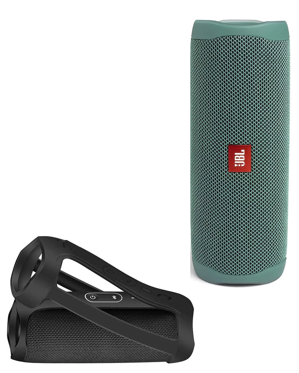 Portable JBL Bundle Protective Silicone (EcoGreen) Speaker Sleeve Flip Wireless Waterproof with Bluetooth 5 Carrying