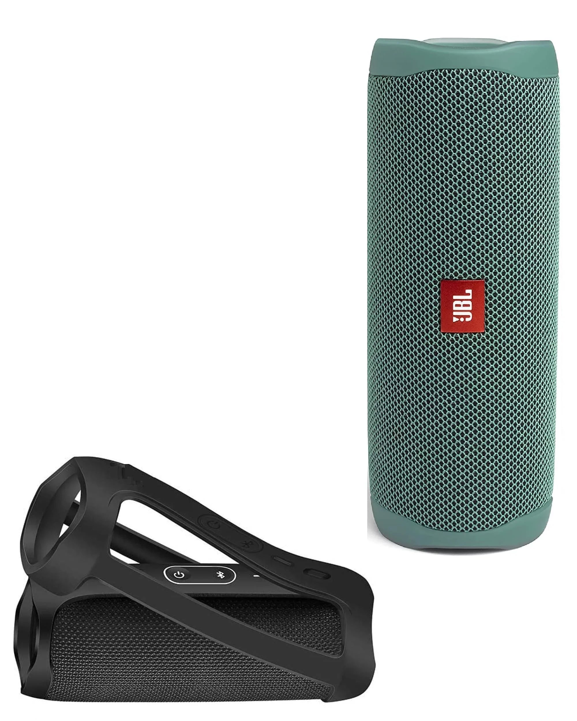 Portable JBL Bundle Protective Silicone (EcoGreen) Speaker Sleeve Flip Wireless Waterproof with Bluetooth 5 Carrying