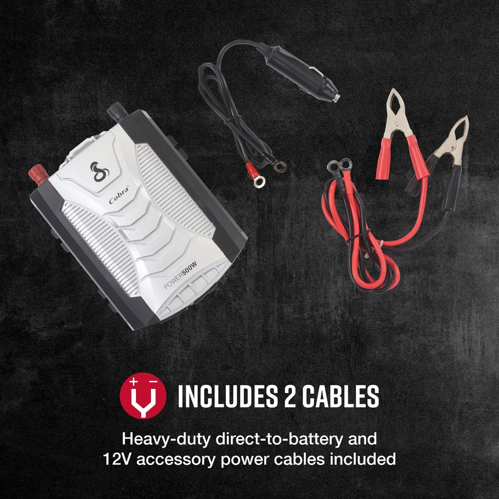 Charge | 500W Power 500-Watt Fast Power Inverter POWER 500W) (CPI Cobra with USB