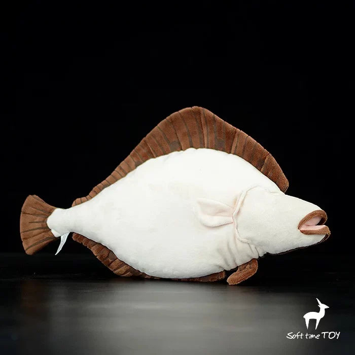 Gift Flounder Doll Kids Sea Animal Toy 40cm Brown Fish Soft Stuffed Ocean Plush
