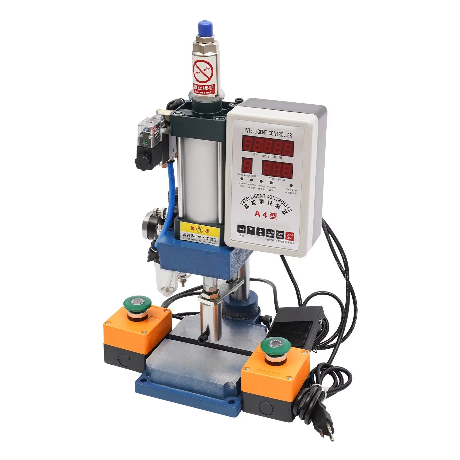 Adjustable with Punch Pneumatic Machine Press Equipment Controller, 440lb Digital New 4V210-8