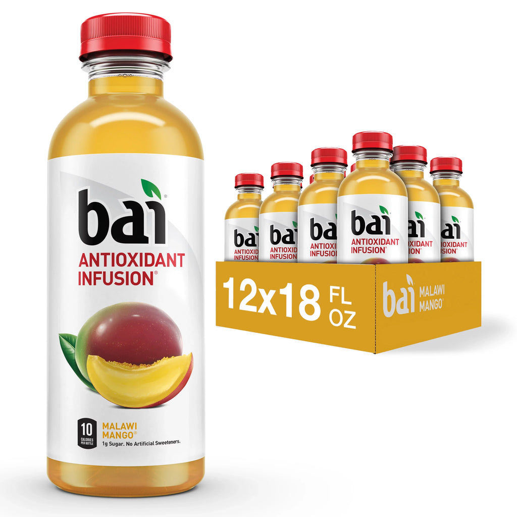 Pack Antioxidant Bai Oz, Bottles Drink, Infused Fl Gluten-Free, 12 Malawi Mango, 18