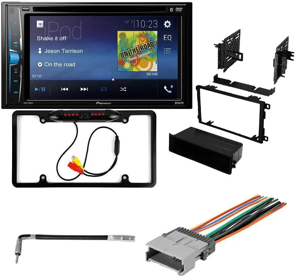 Touchscreen, in-Dash KIT2382 Double Kit for Mounting Pioneer Installation DVD Isuzu - Multimedia Kit Camera, Backup / with Bundle and Din i-370 2007-2009 Bluetooth Car Stereo