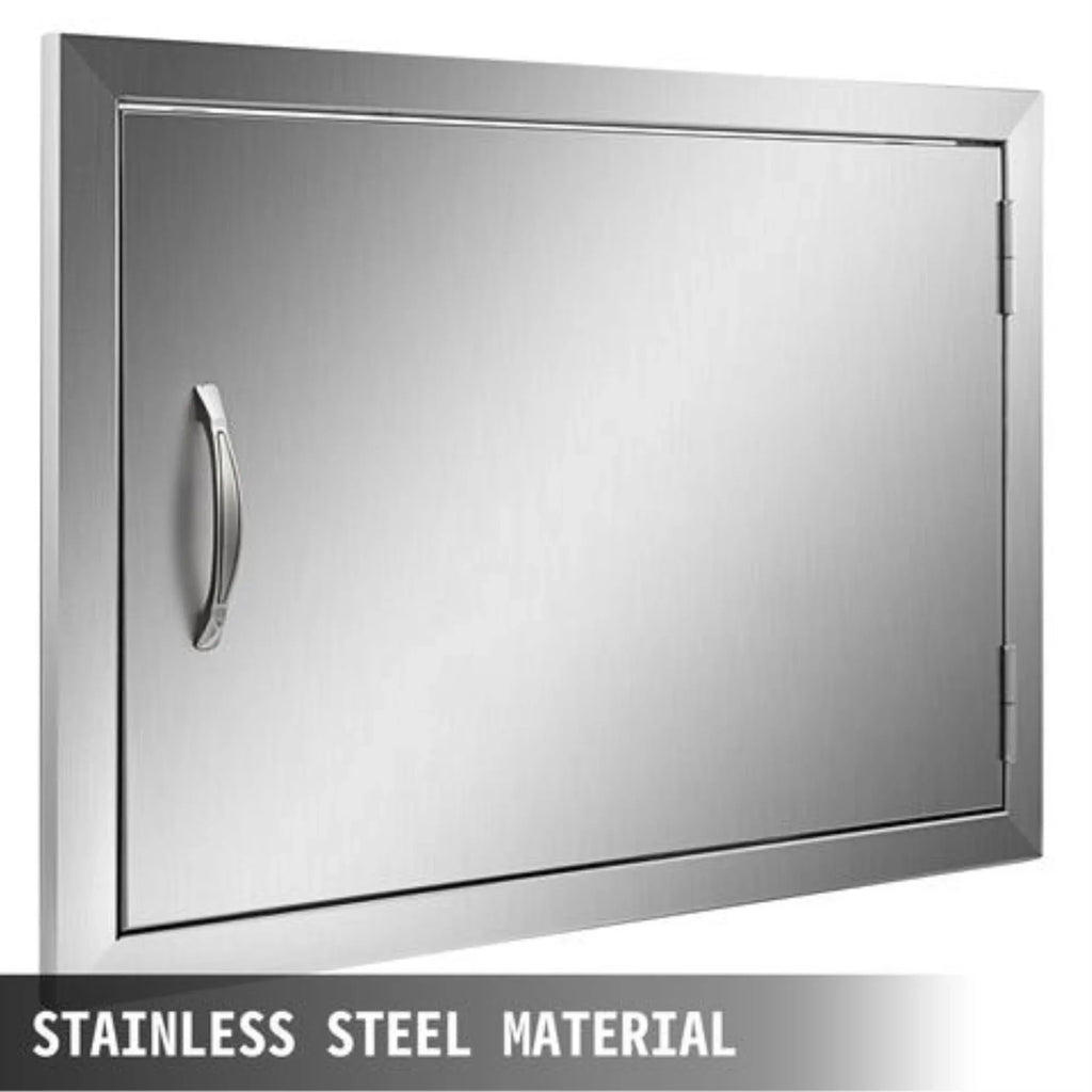 exterior Door Bbq Doors Horizontal Island 17"hx24"w Access Steel Stainless Single