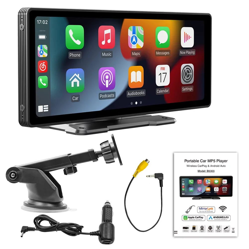 in Rear FM BT DVR And Android inch Mirror Color Screen Dash Smart Car Monitor IPS Carplay Cam Player Camera View 10.26