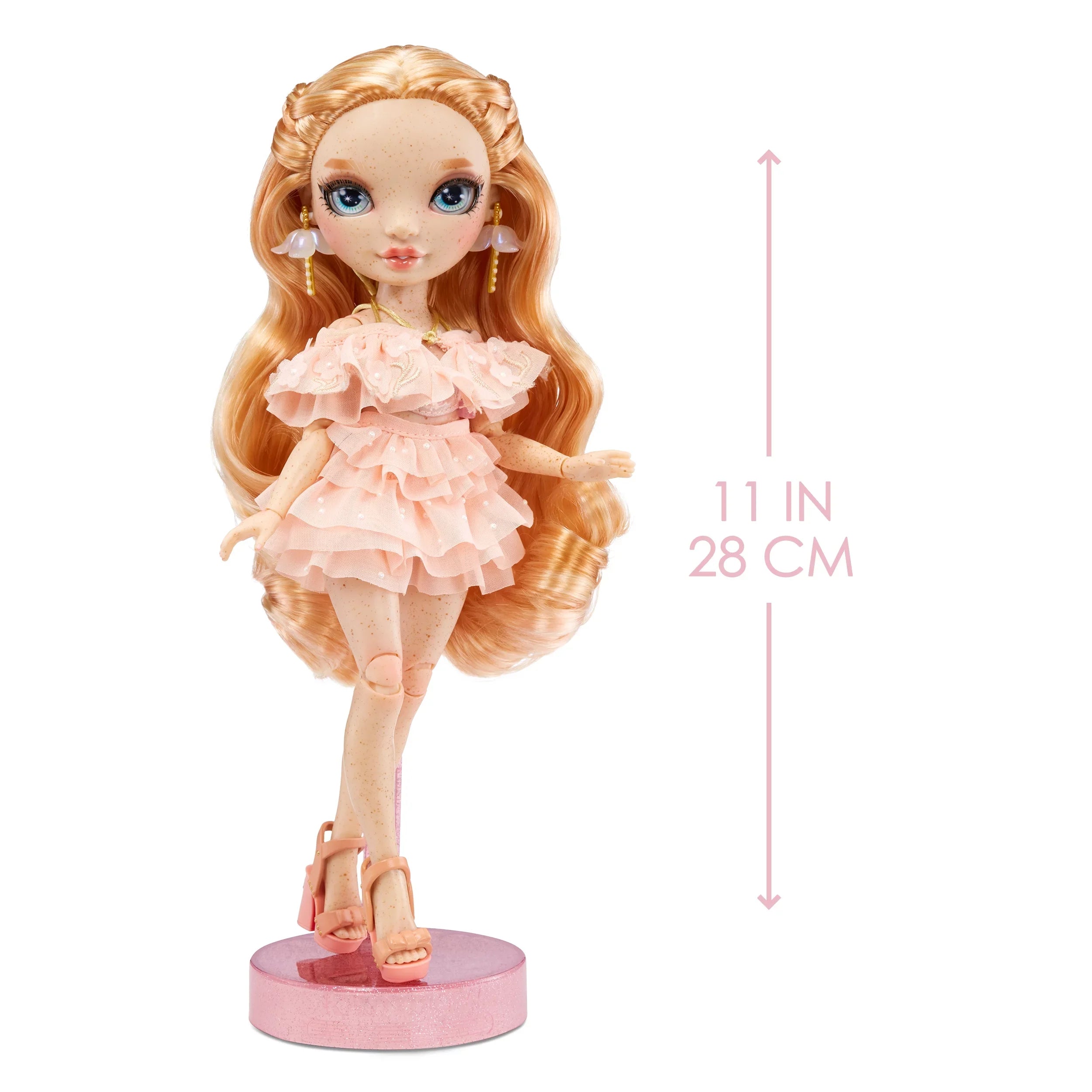 High Toe. Collectors Pink to Rainbow 4-12 Fashionable Outfit and Accessories. from 10+ - Fashion Doll, Colorful Kids Victoria Light Freckles Gift Years & Head Play