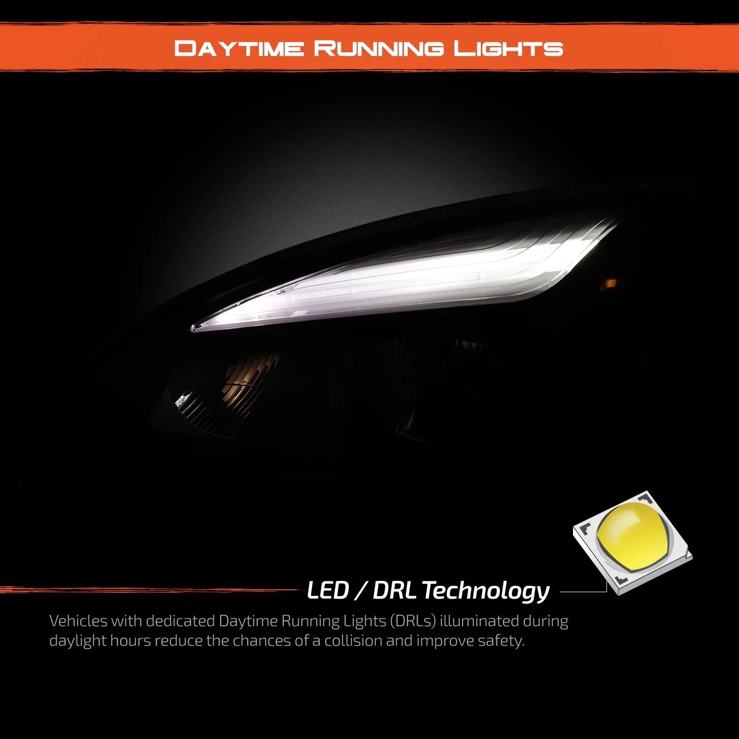 Black Driver OE Headlights - 116 Cascadia 2018-2023 113 Side 125 Housing Freightliner AKKON 126 Replacement Fits Full-LED -