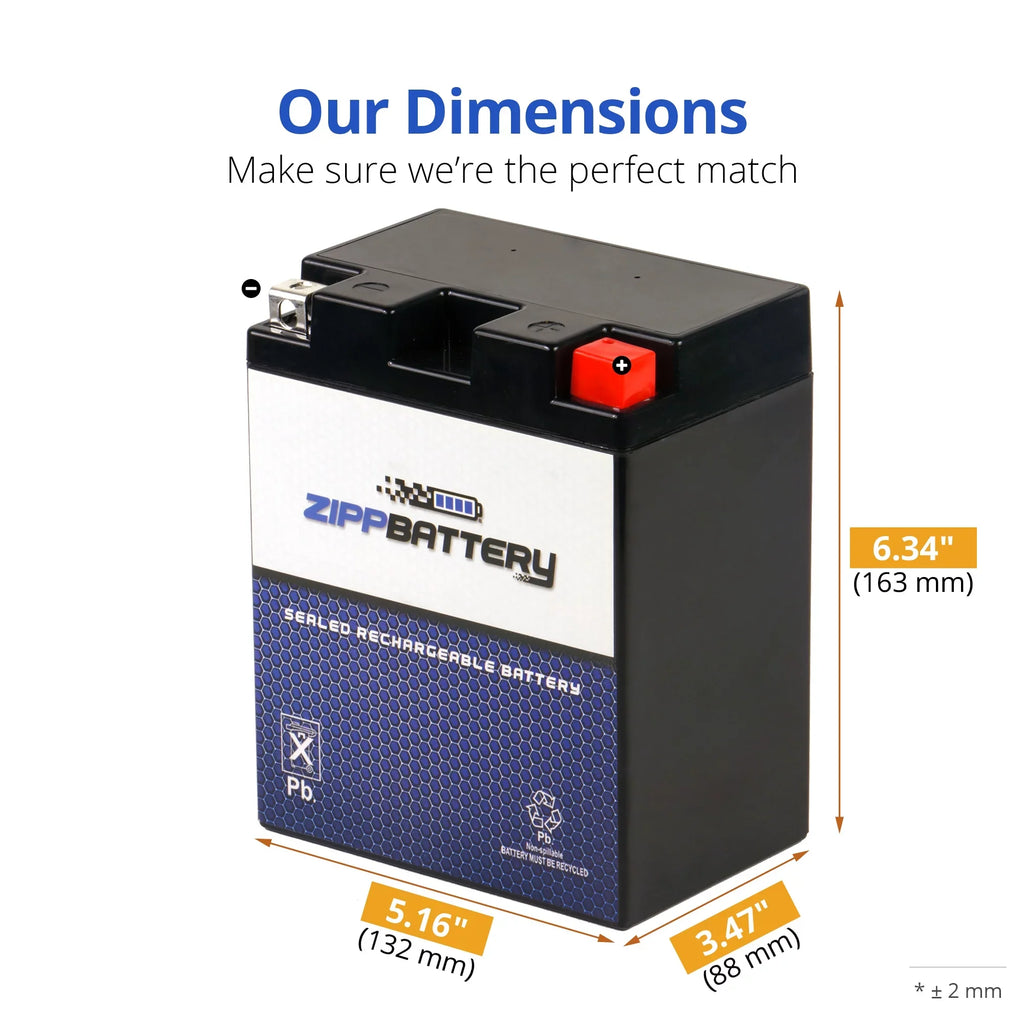 1990 Motorcycle CCA) for 210 1100cc (14AHL-BS Zipp Suzuki 12 Battery YTX14AHL-BS Gsx-r1100 Volt,12 Ah, Battery