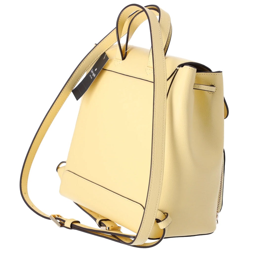Kate Backpack Refined Leather Spade Yellow Flap Butter Grain Medium Kristi