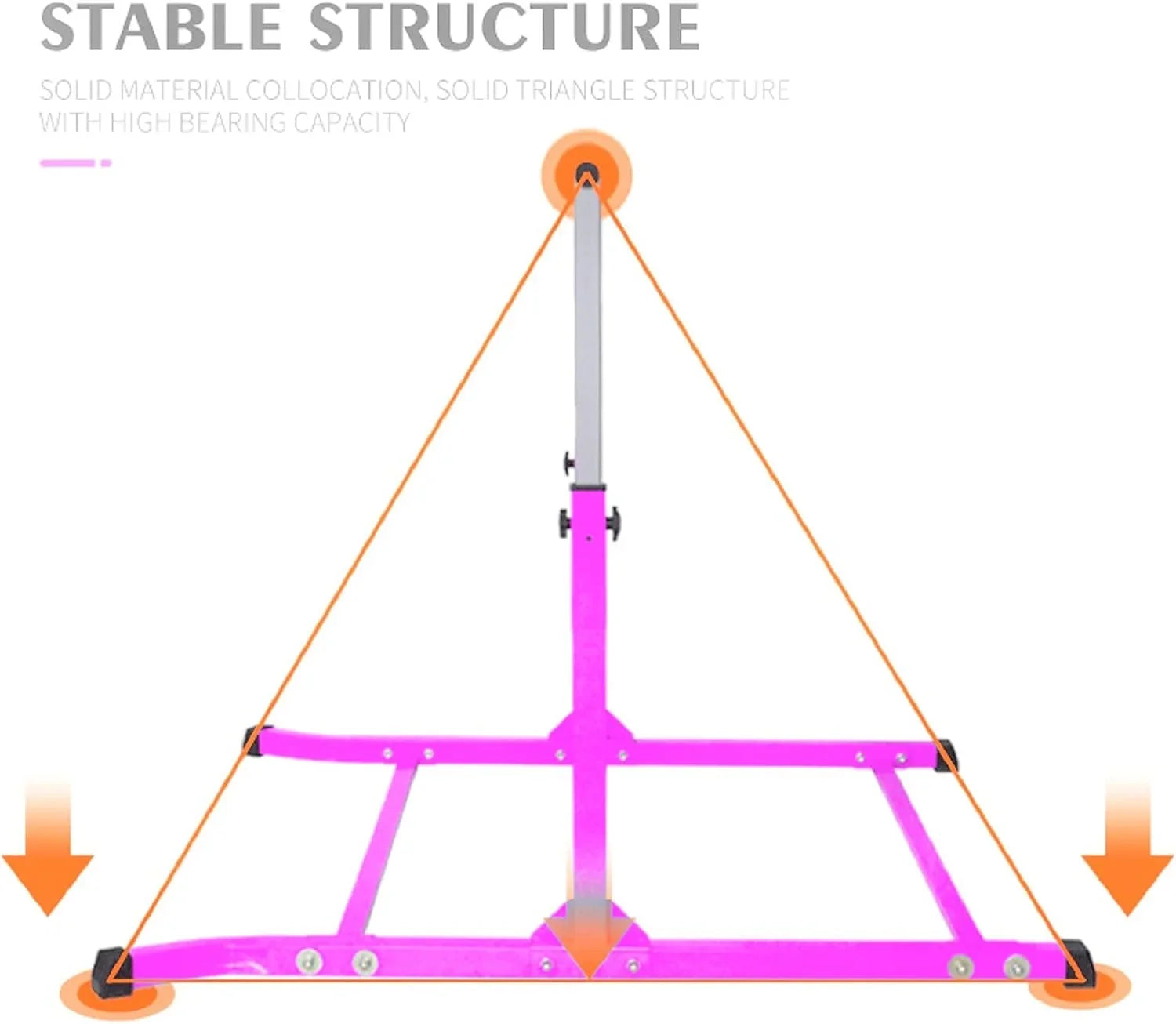 Pink Gymnastics with for Foam Ideal Expandable Bar Training Kip Free - Pad