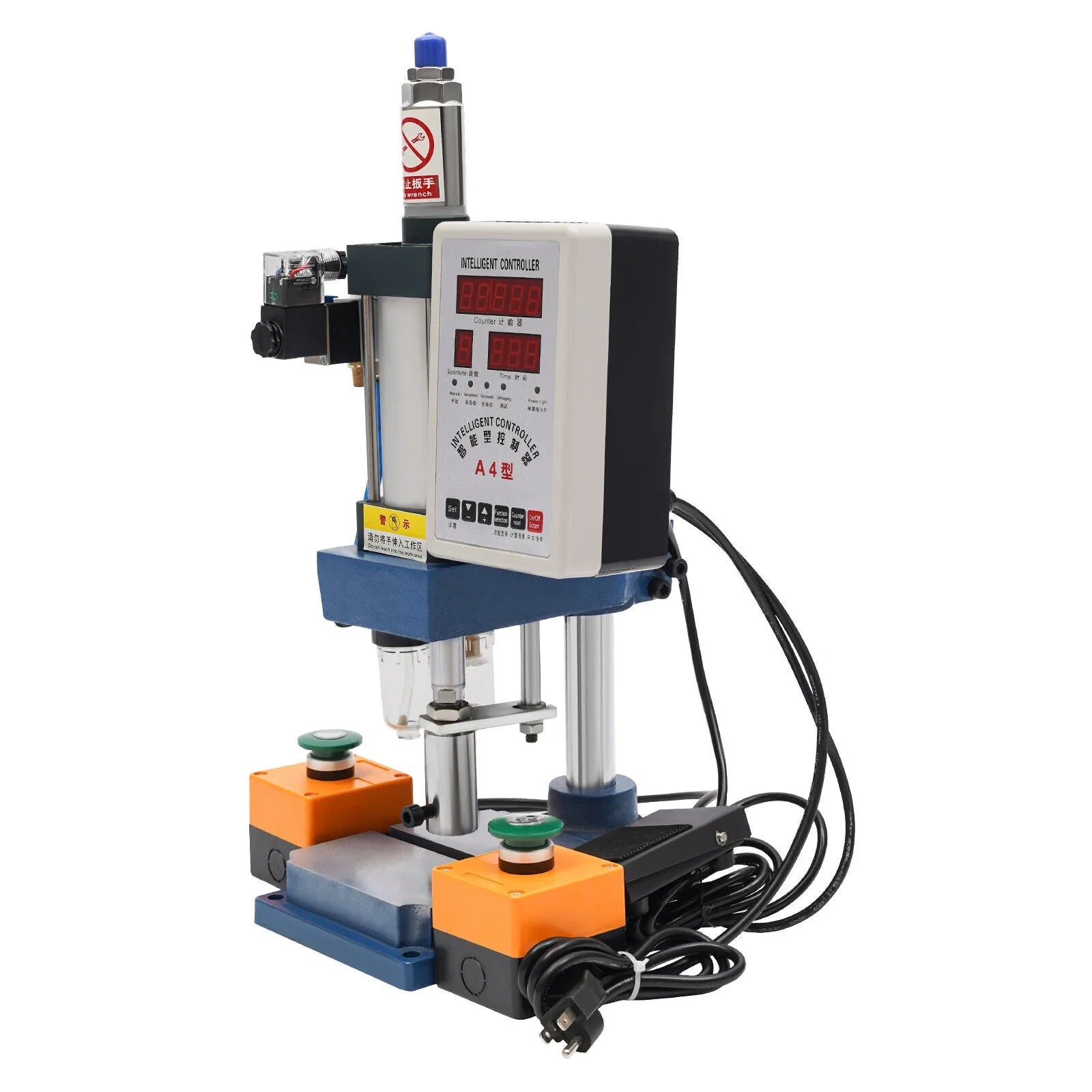 Adjustable with Punch Pneumatic Machine Press Equipment Controller, 440lb Digital New 4V210-8