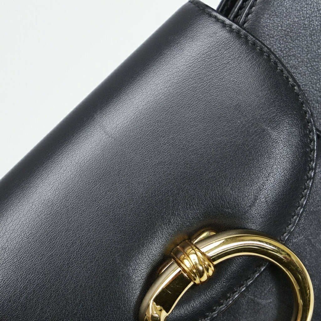 Pre-Owned gold (Good) handbag leather Panthère ladies CARTIER Cartier black