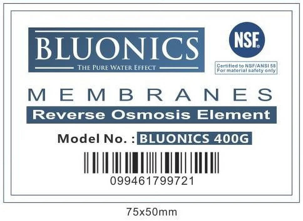 Filter Bluonics Replacement Certified liquid Osmosis 400 - GPD NSF Reverse ( ) Membrane RO