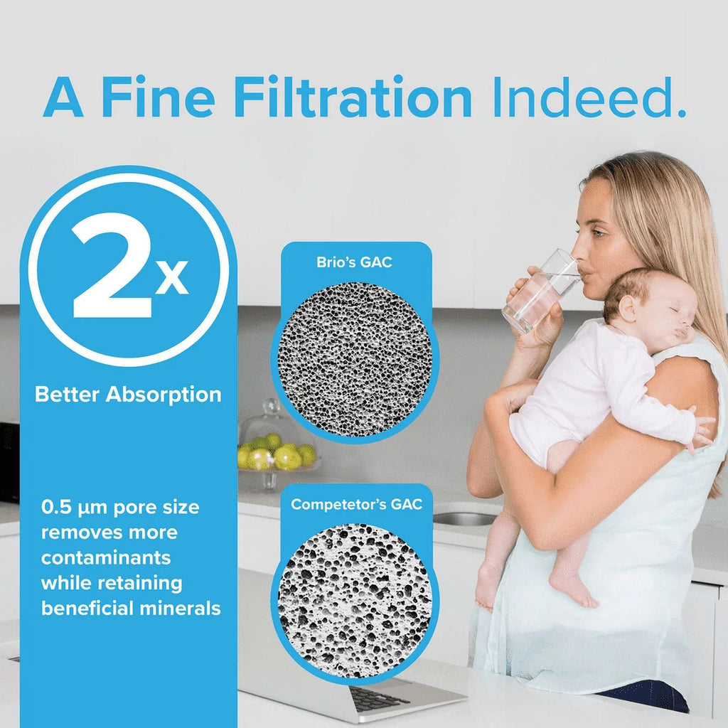 Filter Replacement Brio LT1000PCS, 6046A LT1000PC, LT-1000PC, LGLT1000P, With ADQ74793501 liquid Compatible Refrigerator