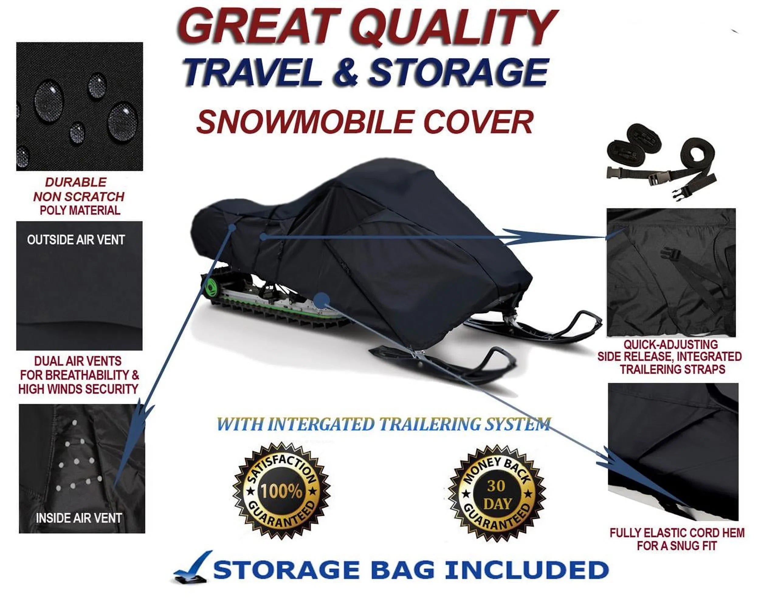 300D 2-TEC Doo 2007-2007 Mud Bombardier Ski for GSX Limited Slush Protection SDI Cover 600 HO Sleds. Travel Snowmobile Compatible Storage and and