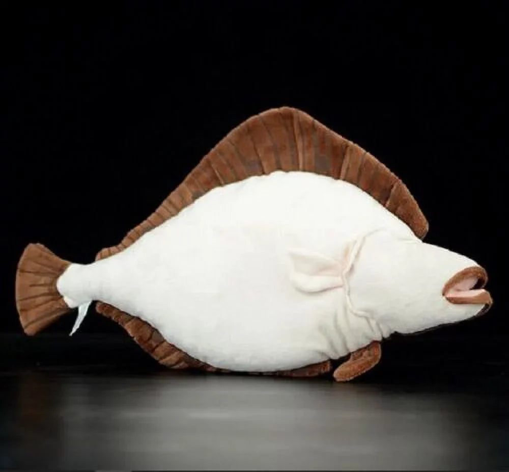 Gift Flounder Doll Kids Sea Animal Toy 40cm Brown Fish Soft Stuffed Ocean Plush