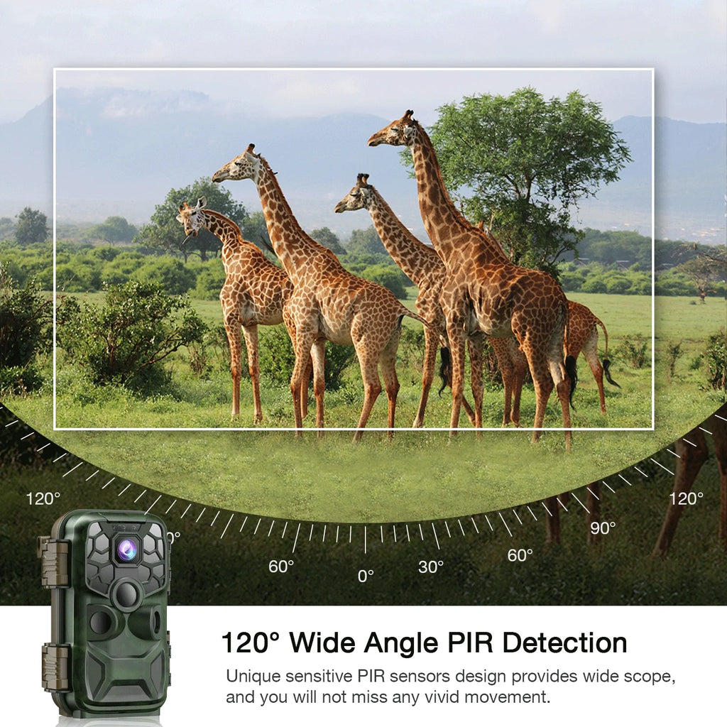 Game Camera Trail Wildlife WiFi Deer for Infrared 3PIR 42MP Waterproof 4K 2.4" Bluetooth Night Trigger Sensor IP66 Cam 0.2s Trail Camera with Monitoring Hunting LCD Vision CAMPARK