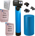 Iron Foot Home MNPT Whole 2 Mesh Pro 64k liquid Fine AFWFilters Softener and 1" with Connection, Plastic Blue Resin, Tanks cubic