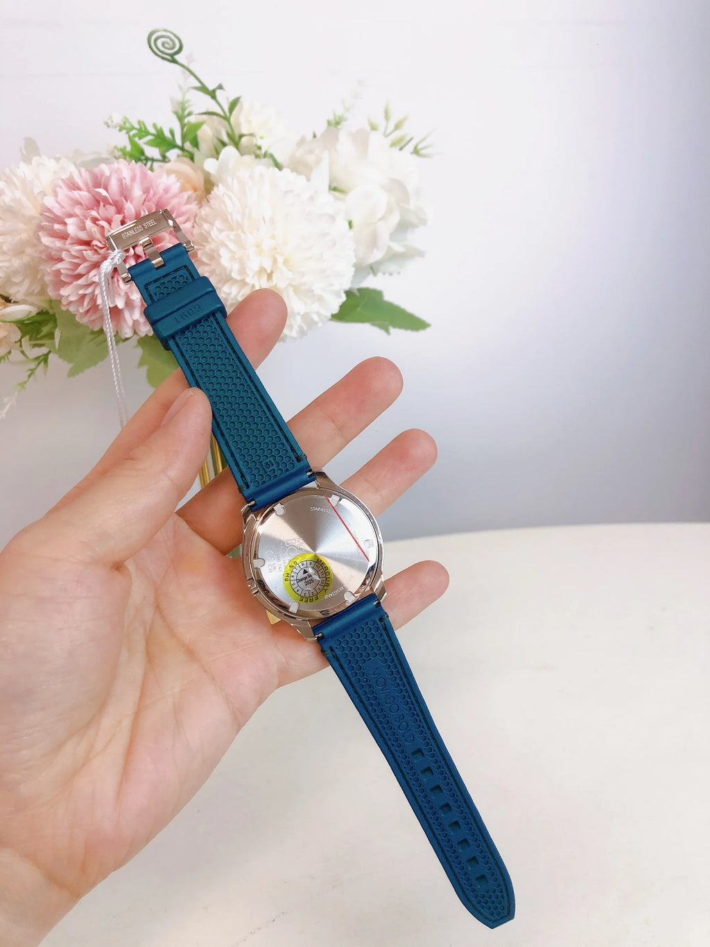Swiss Silicon Strap Watch Dial Green Movado Bold Women 3600715 Silver