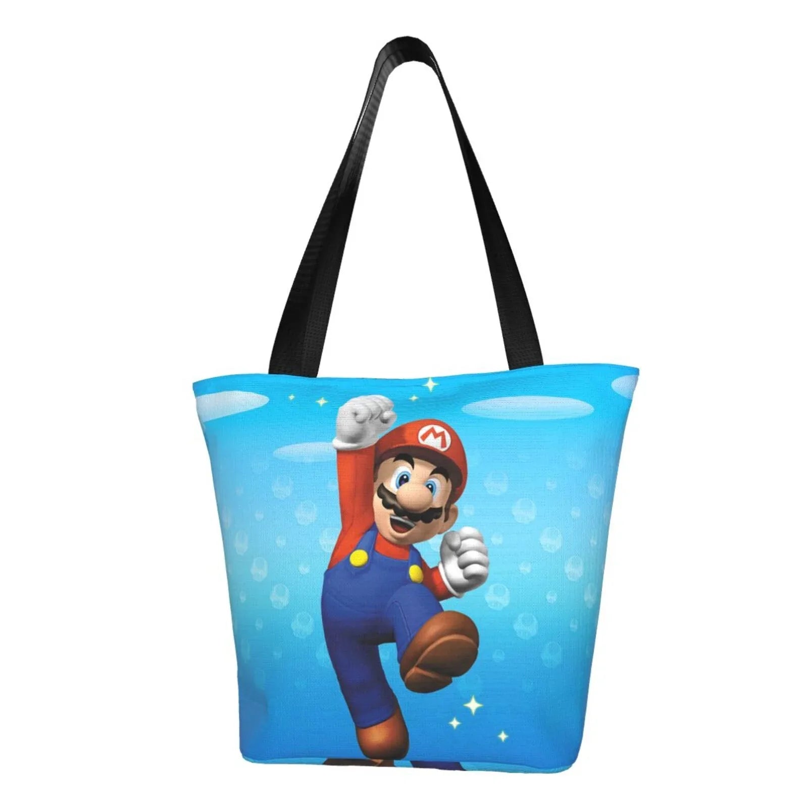Tote Beach School Funny Large Travel Work Super Shopping Bag Capacity Handbag For Business Women's Shoulder Mario