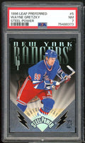 Wayne Card 7 Steel #5 1996-97 Leaf Grezky Preferred PSA Power