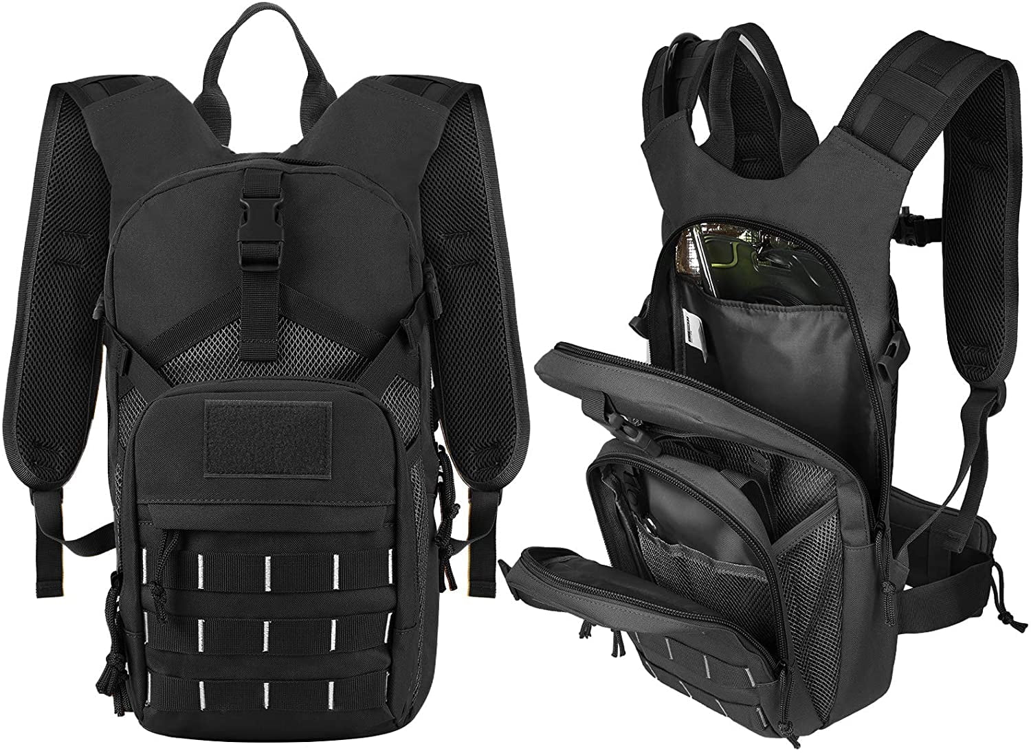 Cycling Backpack Hiking with Pack liquid Hydration Running Pocket Fits for Bag liquid liquid Thermal SKL Adjustable BPA Insulation, Women Biking 2L Men Bladder, Daypack Free Waist Military Tactical