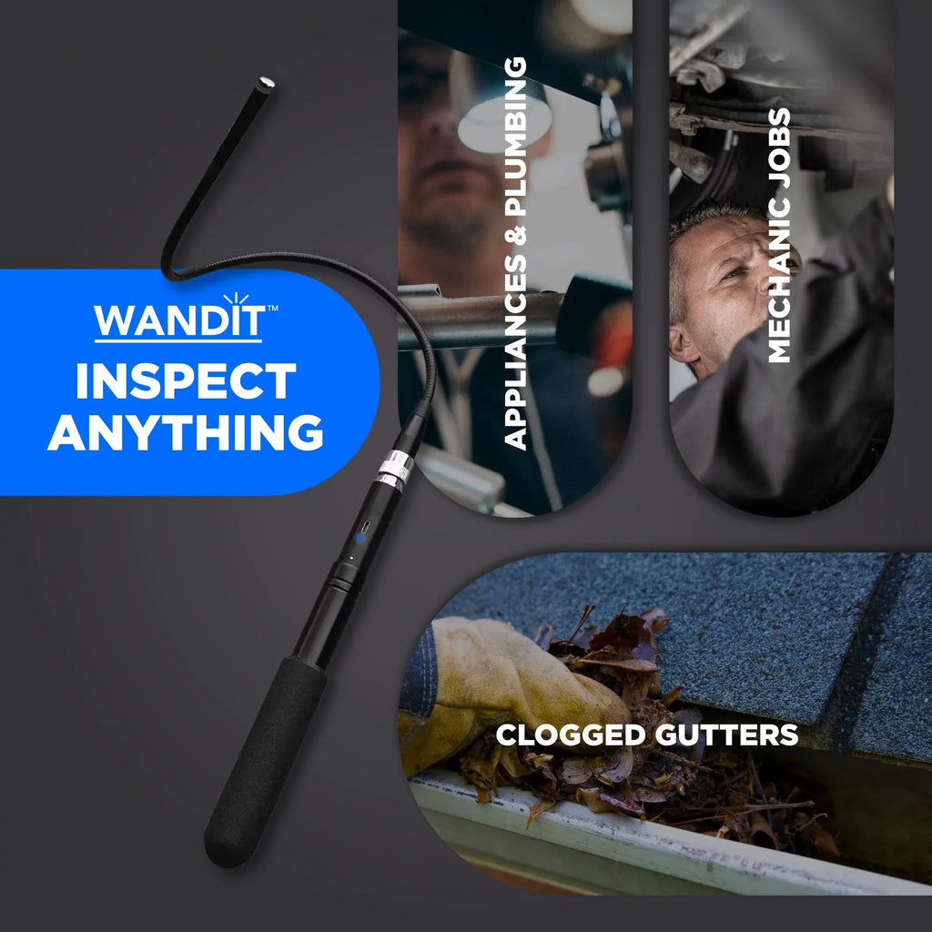 Light Anywhere, Your - 41 - Anything, to Extendable, Camera Inch Wand Degree Camera - Flexible Anytime Images with Rechargeable - WANDIT Capture 360 Phone Inspection Inspection Inspect Wireless