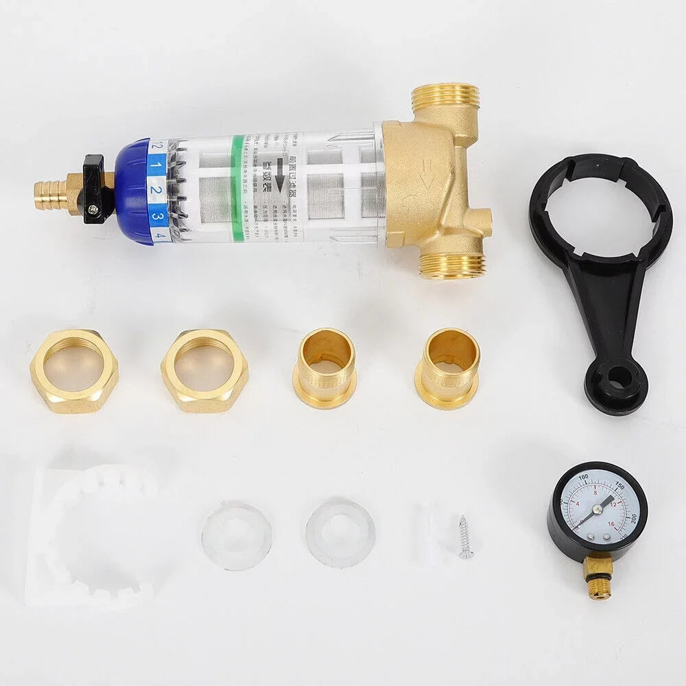 liquid Reusable 3/4" Filter Down Mesh Filter Spin 50℃ liquid Inch System Sediment