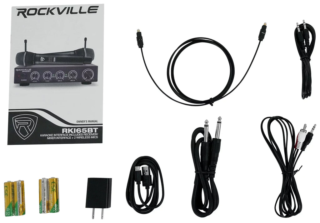 Tablet/Smatphone/Laptop/TV+LED's System For RKI65BT Microphone Karaoke Rockville