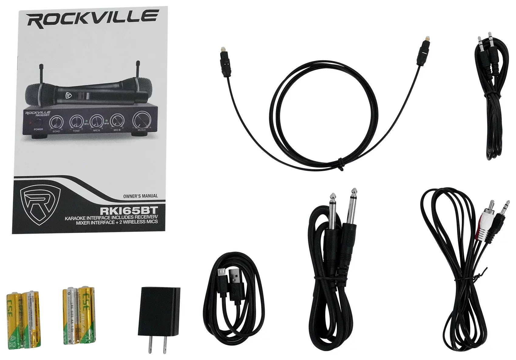 Tablet/Smatphone/Laptop/TV+LED's System For RKI65BT Microphone Karaoke Rockville