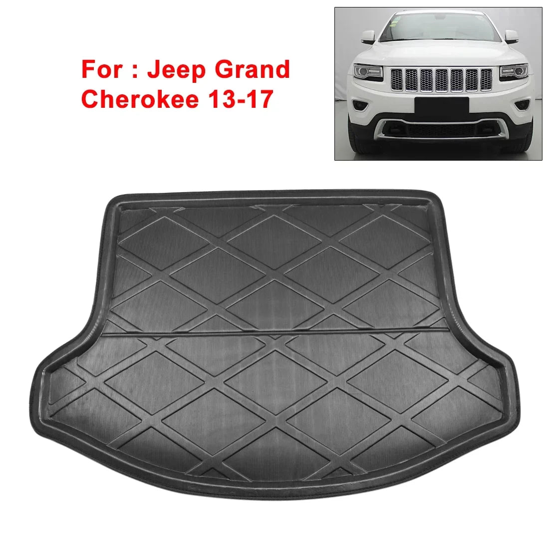 Floor Mat 2015 Cargo Trunk 2013 2014 Cherokee for Grand Tray Boot 2017 Rear Liner 2016 Black Jeep