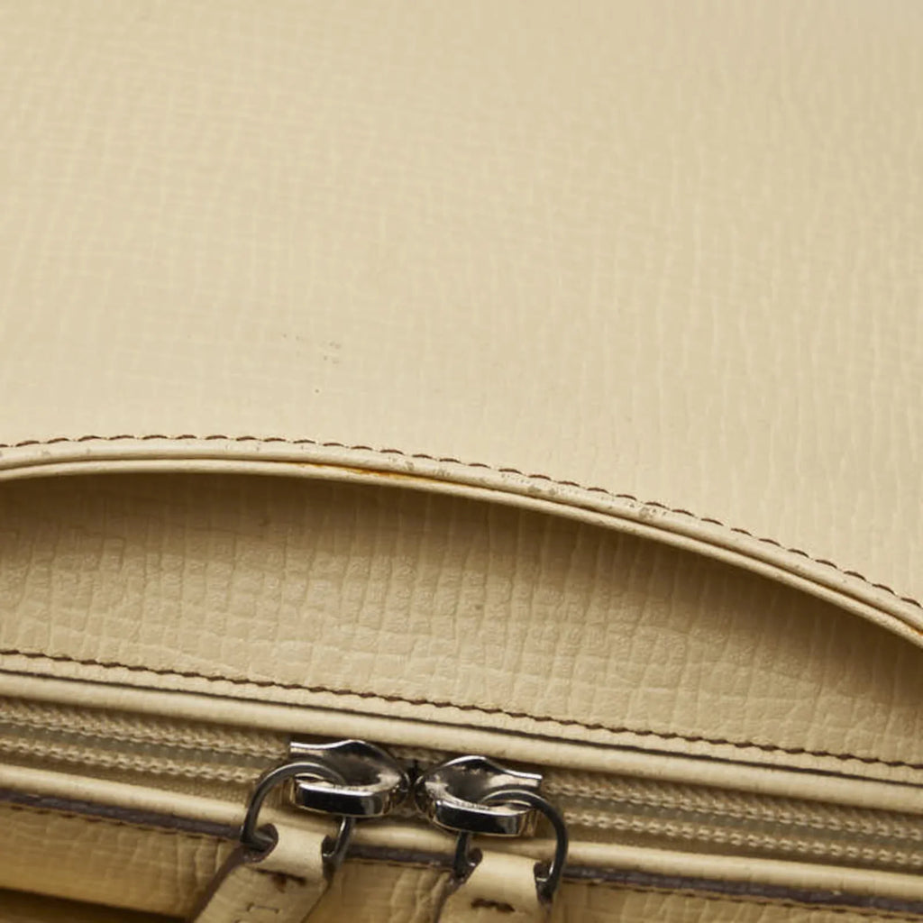 Ladies (Fair) Cream LOEWE White Yellow Leather Handbag Pre-Owned