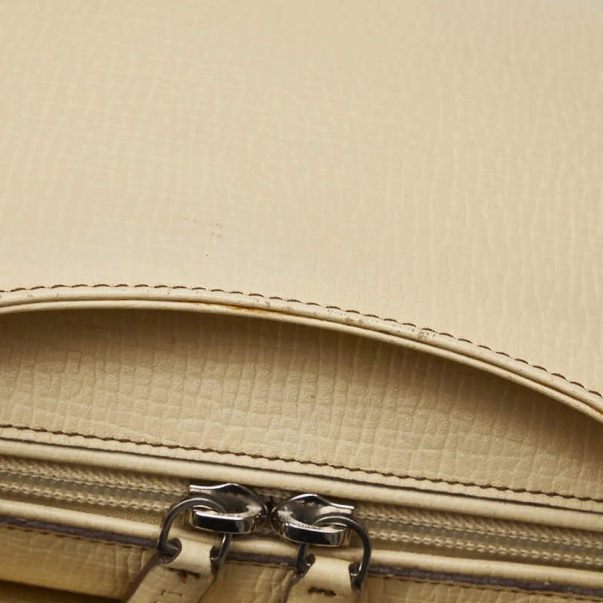 Ladies (Fair) Cream LOEWE White Yellow Leather Handbag Pre-Owned