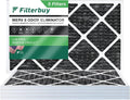 Filterbuy 8 HVAC Furnace (5-Pack) AC Carbon Eliminator Air Odor Pleated Activated MERV 20x30x1 Filters with