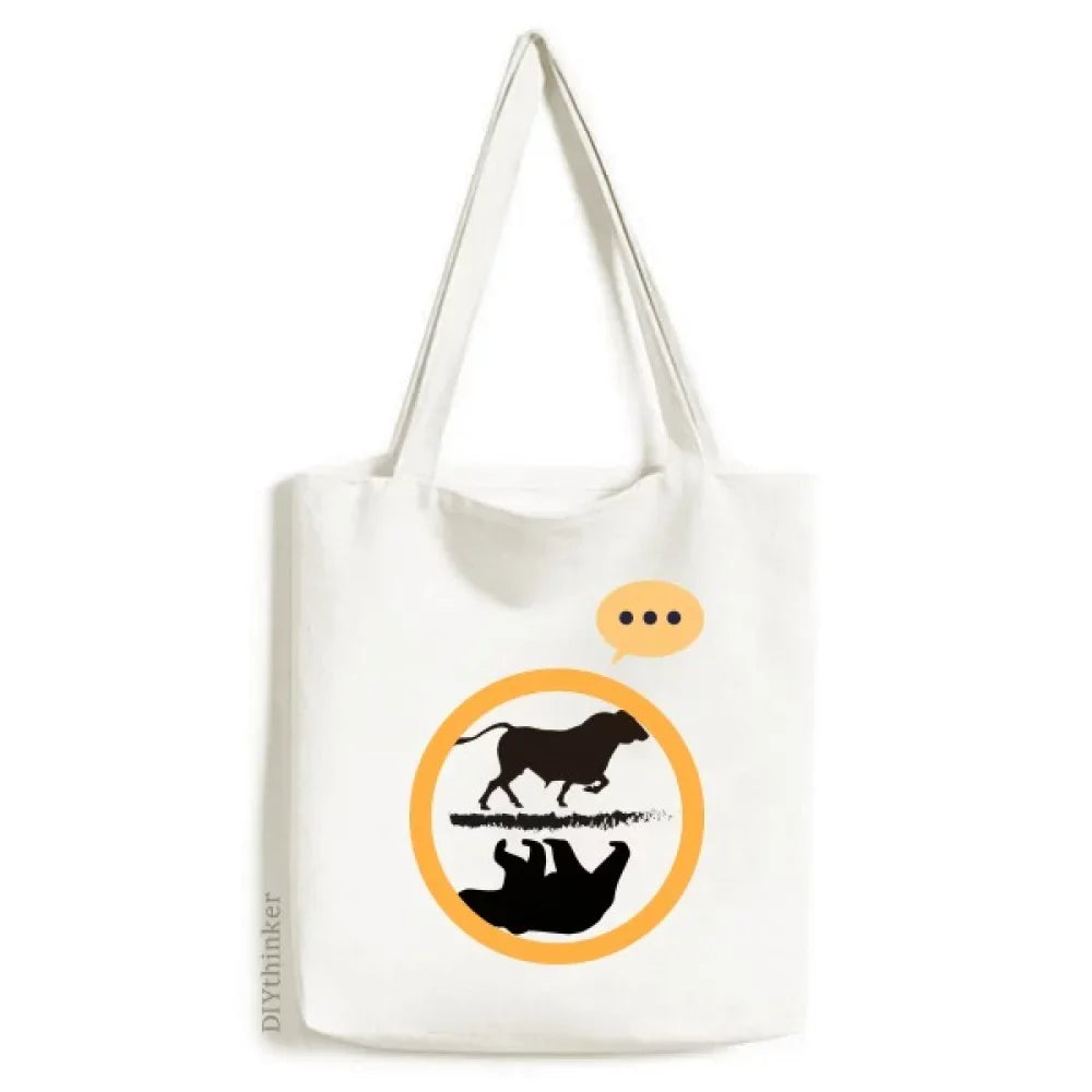 Reflection Bag Market Tote Stock Sack Bull Expression Shoulder Canvas