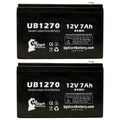 Adapters PCM200VR Terminal (12V, Compatible Lead Upsonic - 2x UB1270 AGM, 7Ah, F2 Sealed - - Battery 7000mAh, to Includes Replacement Battery 4 Terminal, F1 Pack Universal F1 SLA) Acid