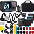 Batteries, More Light Much Accessory with 3x Dual Black with Resistant liquid Camera Bundle: Charger, Underwater USB GoPro 10) Deluxe LED Action & Bracket, Case, Replacement (Hero HERO10
