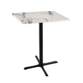 Foot the Co. by Top 30" 42" OD211 30" 30" Black Stool x x Marble 30" with Bar Table Indoor/exterior Tall Square and Indoor/exterior White Base Holland