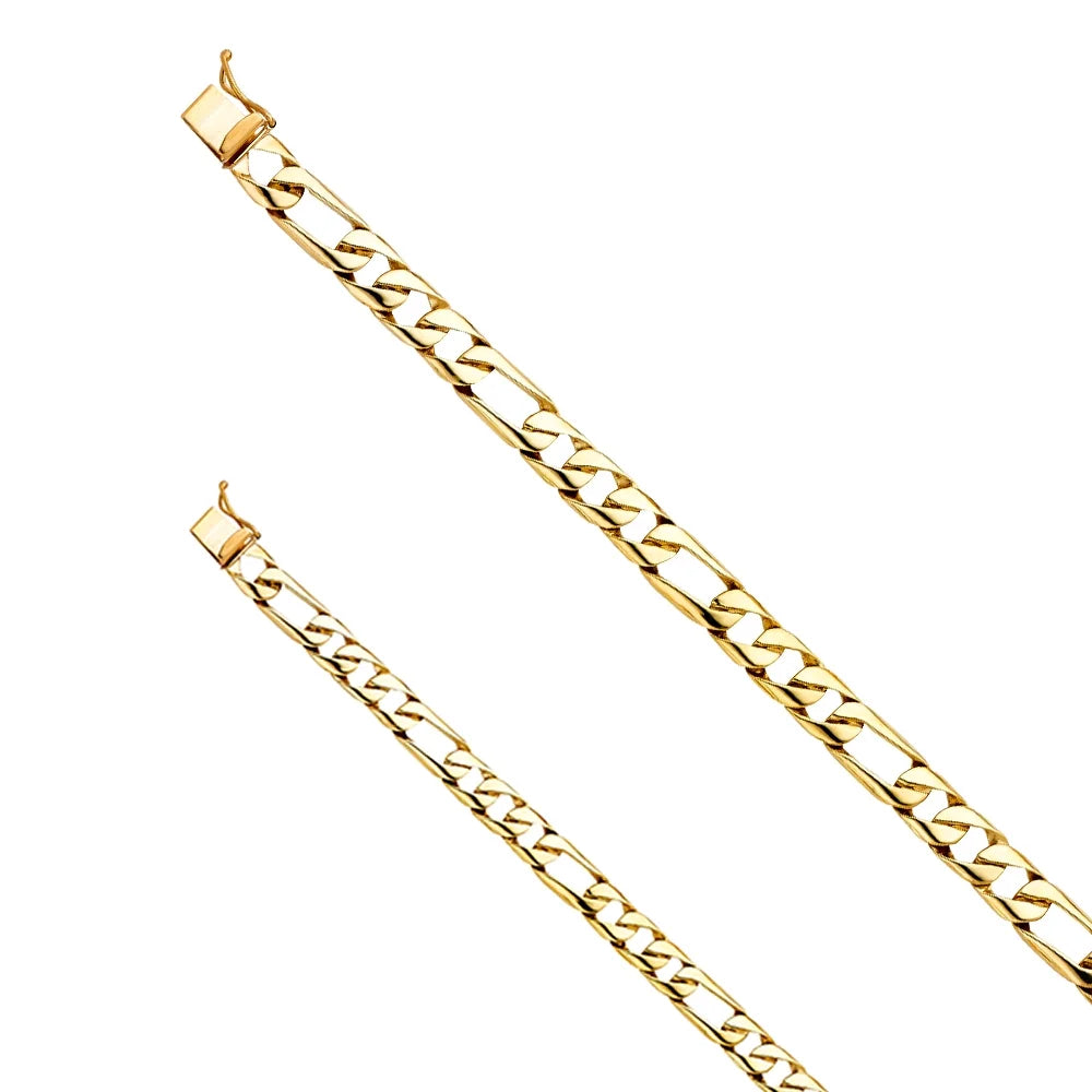 | Gift Men’s Weight Figaro | Jewelry for | Gold and 8" 15.1 Chain Elegant Link Yellow 14k Men Women - Bracelet Gold Bracelets 14KY for