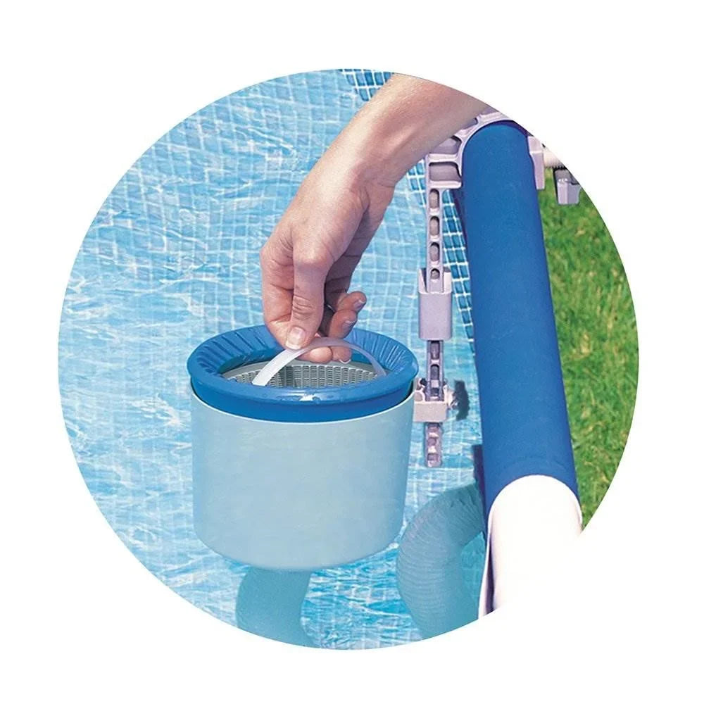 2500 Filter Skimmer Intex Pool Cartridge Clear Wall GPH Krystal Pump and Mounted