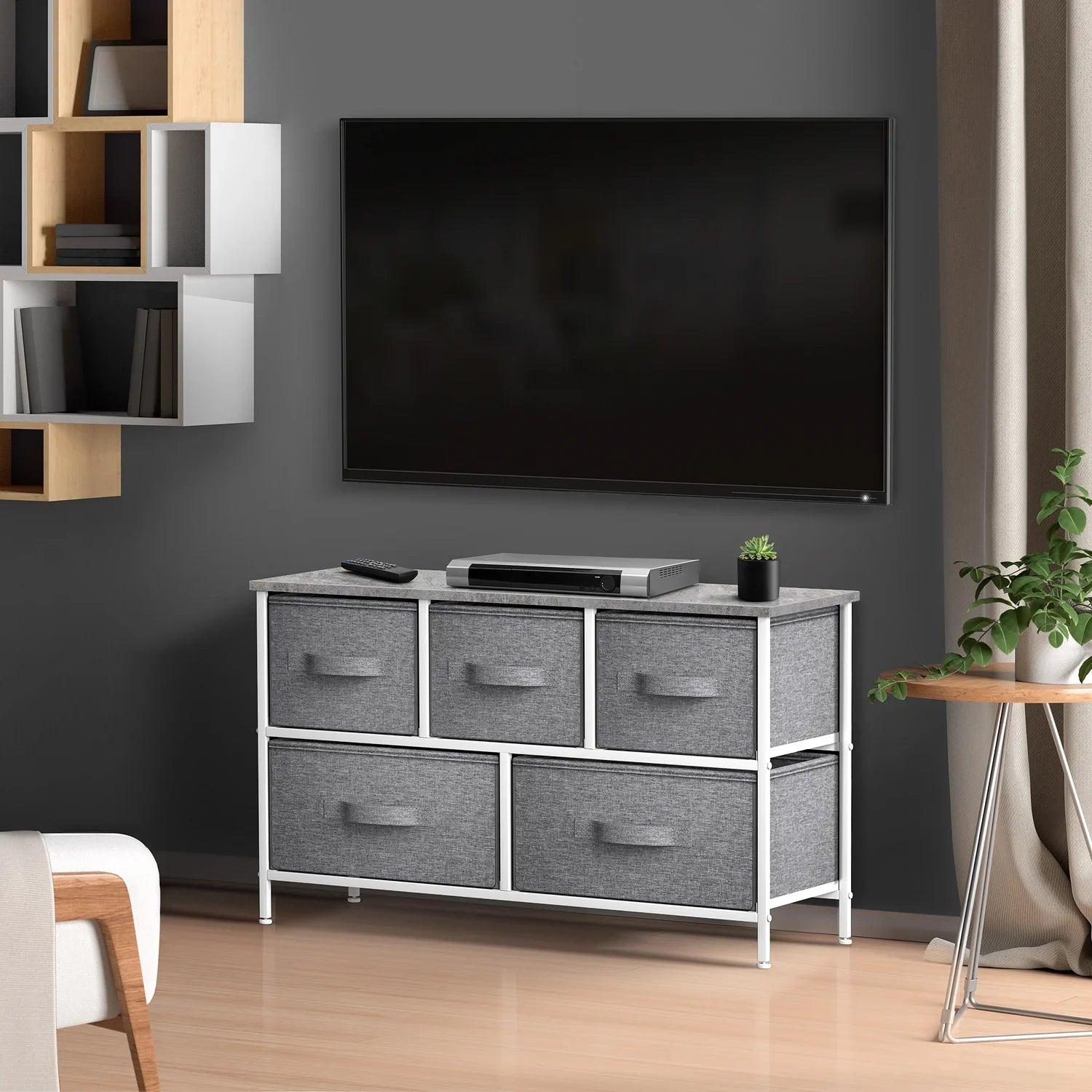 Storage Cube Grey Dresser -