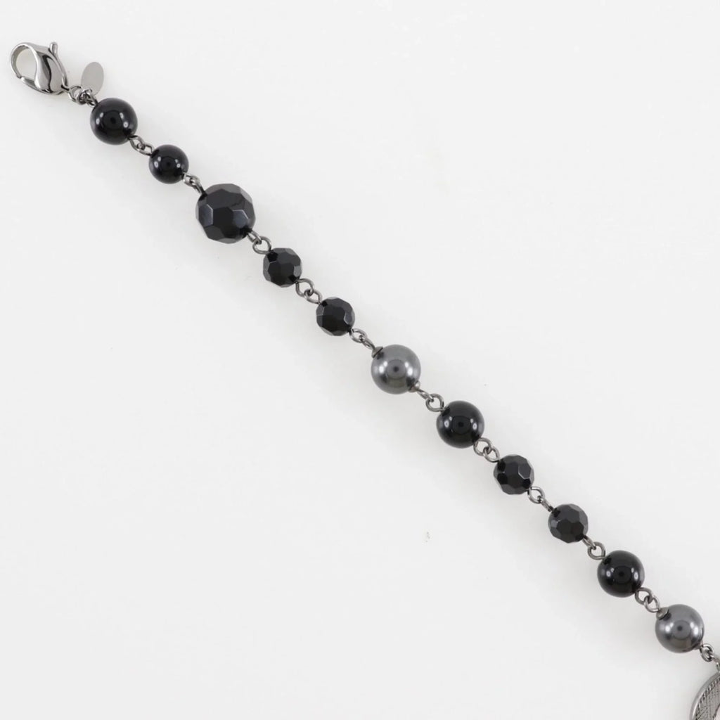 Mark Metal Women's Plastic Silver/Black 09V Fake Pearl Pre-Owned x (Good) Bracelet Coco