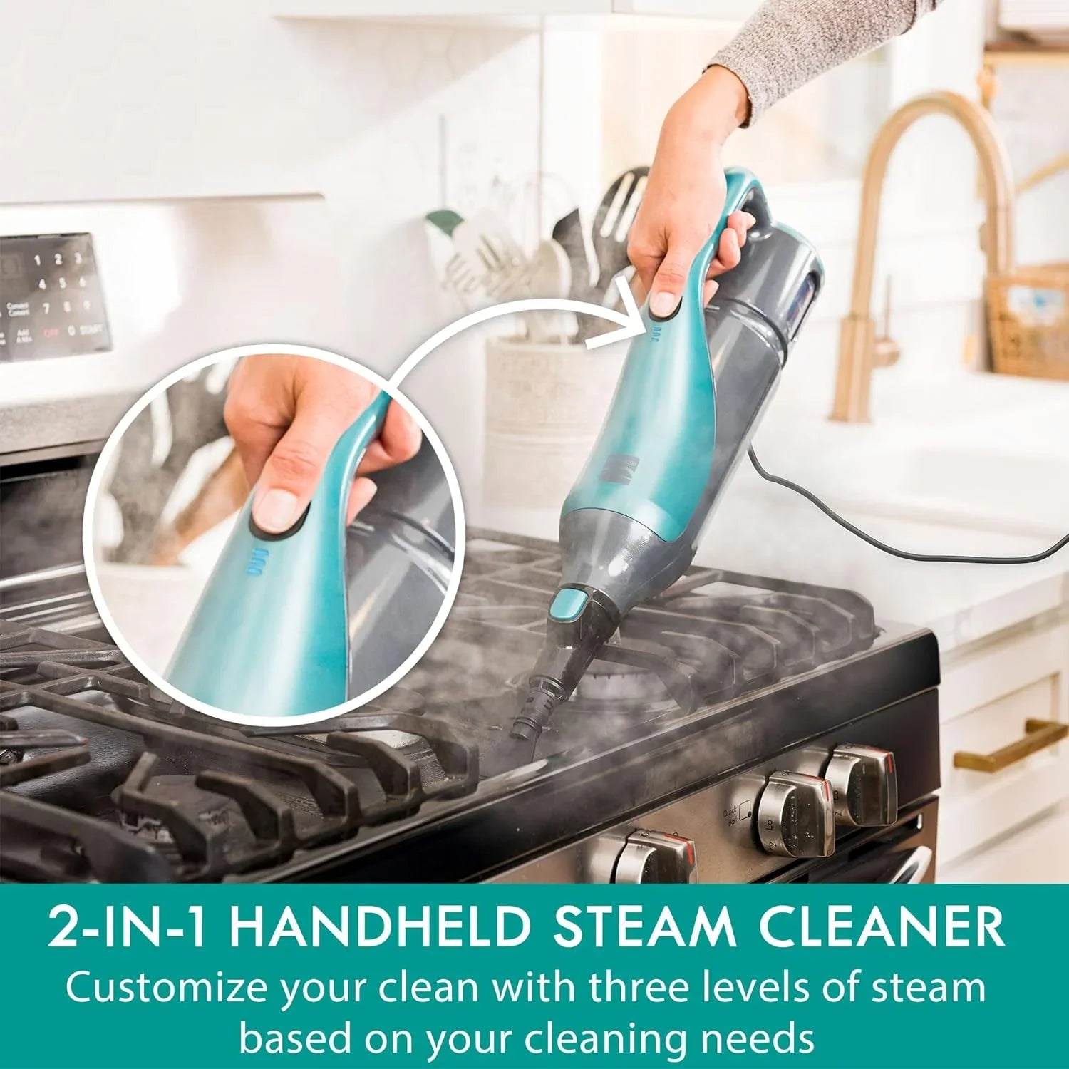 with 2pcs Modes and Mop Cleaner 2-in-1 SM2050 Hard Washable 2 Pads Steam Rugs Upholstery, Green Floor for Kenmore & Carpets,