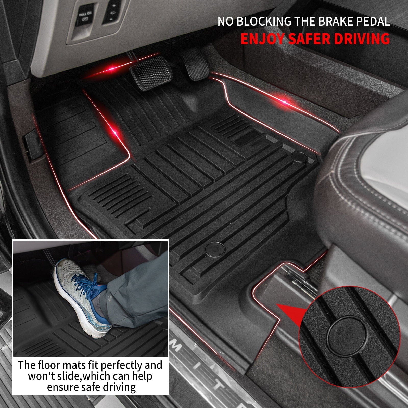 Fit Storage) Flat 2015-2024 F-150 Bed F150 Liner Mat Truck Lightning Cab Fold Long SuperCrew Bed 6.5Ft (Fit W/O