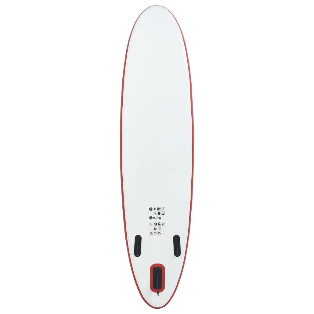 Suzicca Paddle Surfboard Red Set and Inflatable White Board