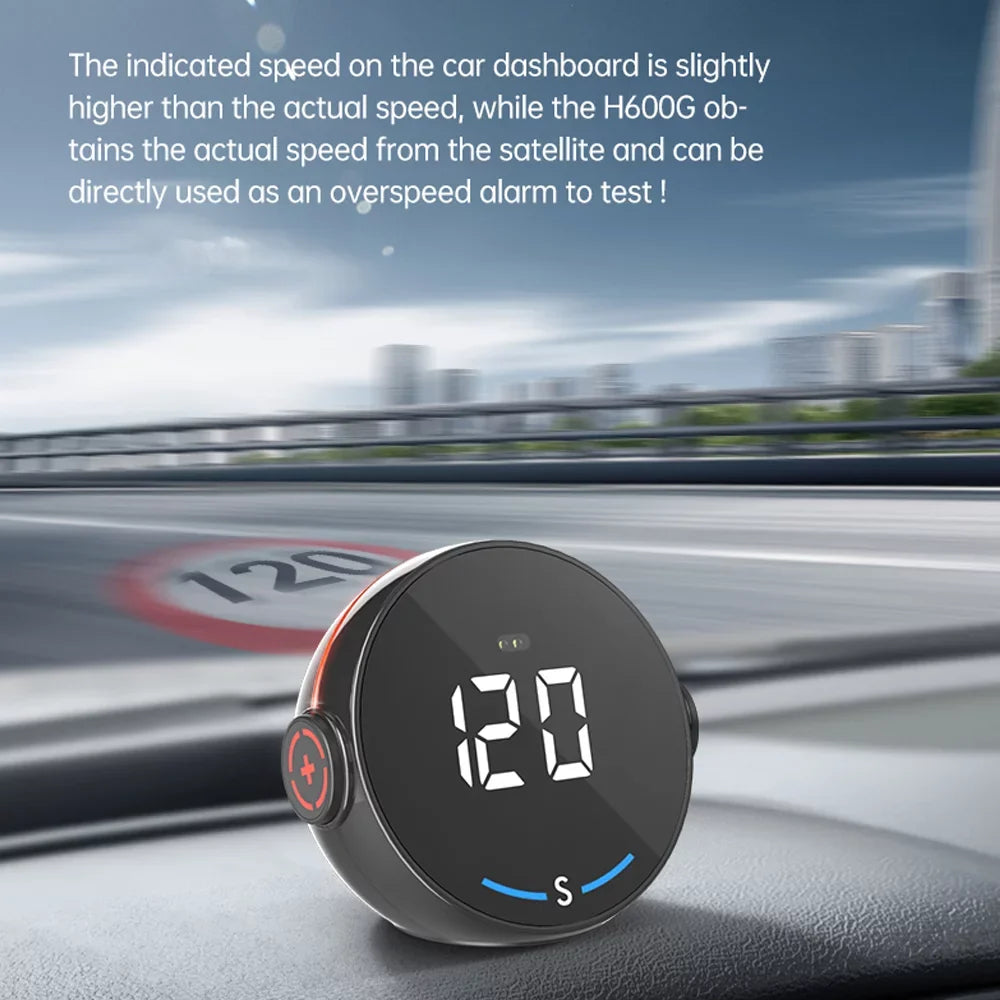 Display Head Speedometer Setup Easy Digital GPS Car Display, & Altitude H600G Clear Meter Speed ammoon