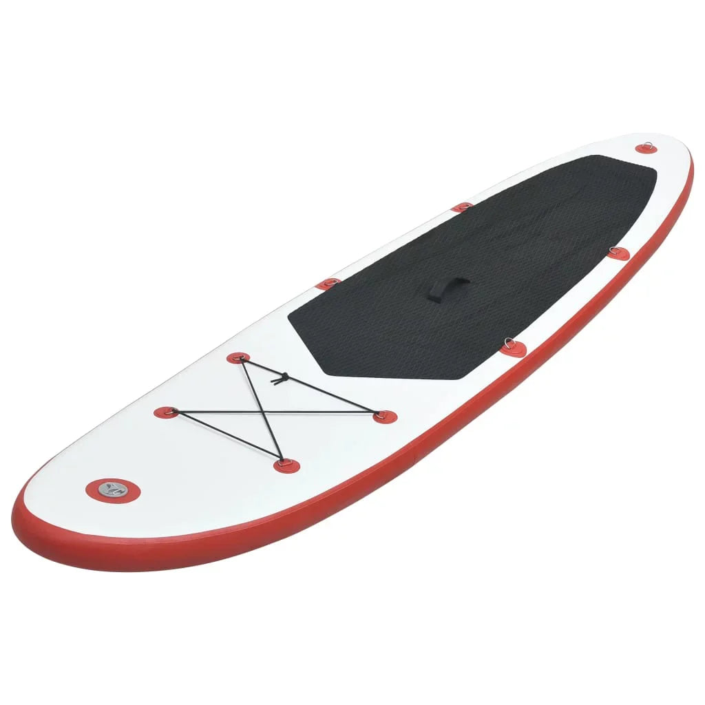 Suzicca Paddle Surfboard Red Set and Inflatable White Board