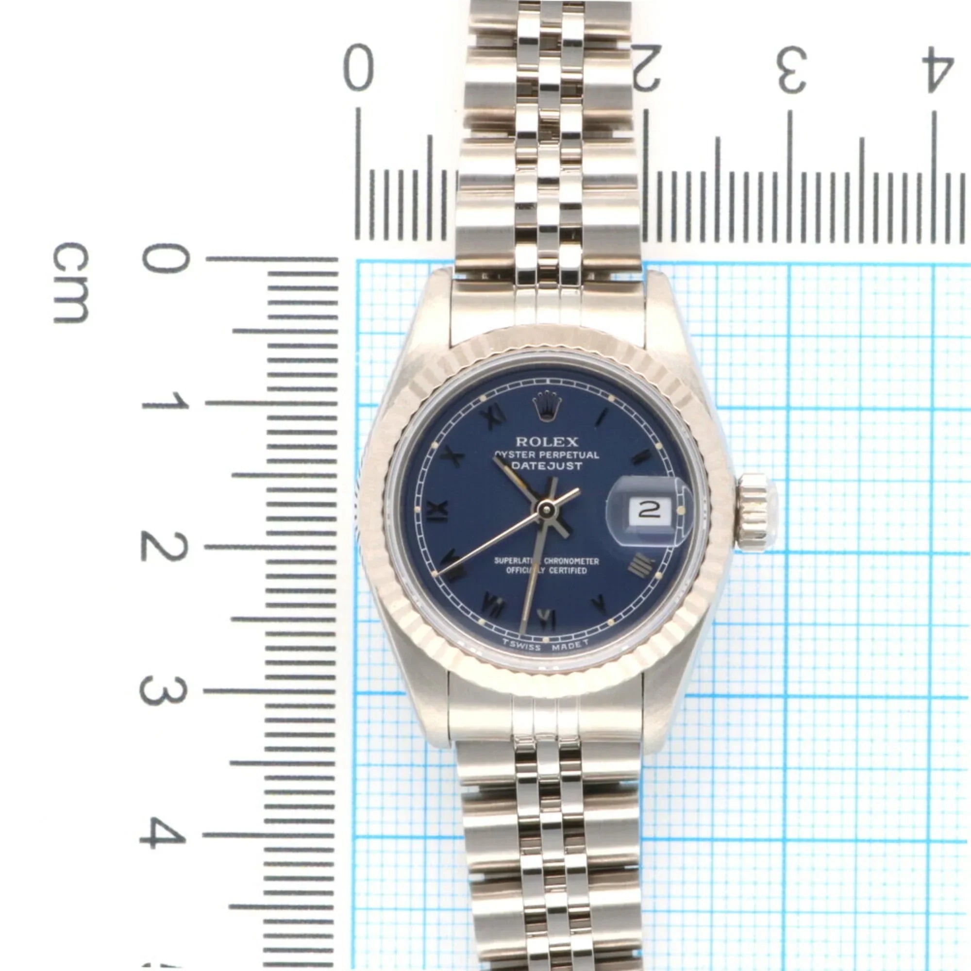 Winding Steel Watch Pre-Owned 69174 Automatic (Good) Oyster Perpetual Stainless Ladies Datejust